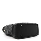 Coated Canvas Quilted Large Paris Biarritz Tote Black