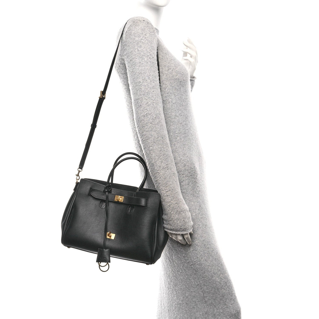 Smooth Calfskin Small Bel Air Carry All Bag Black
