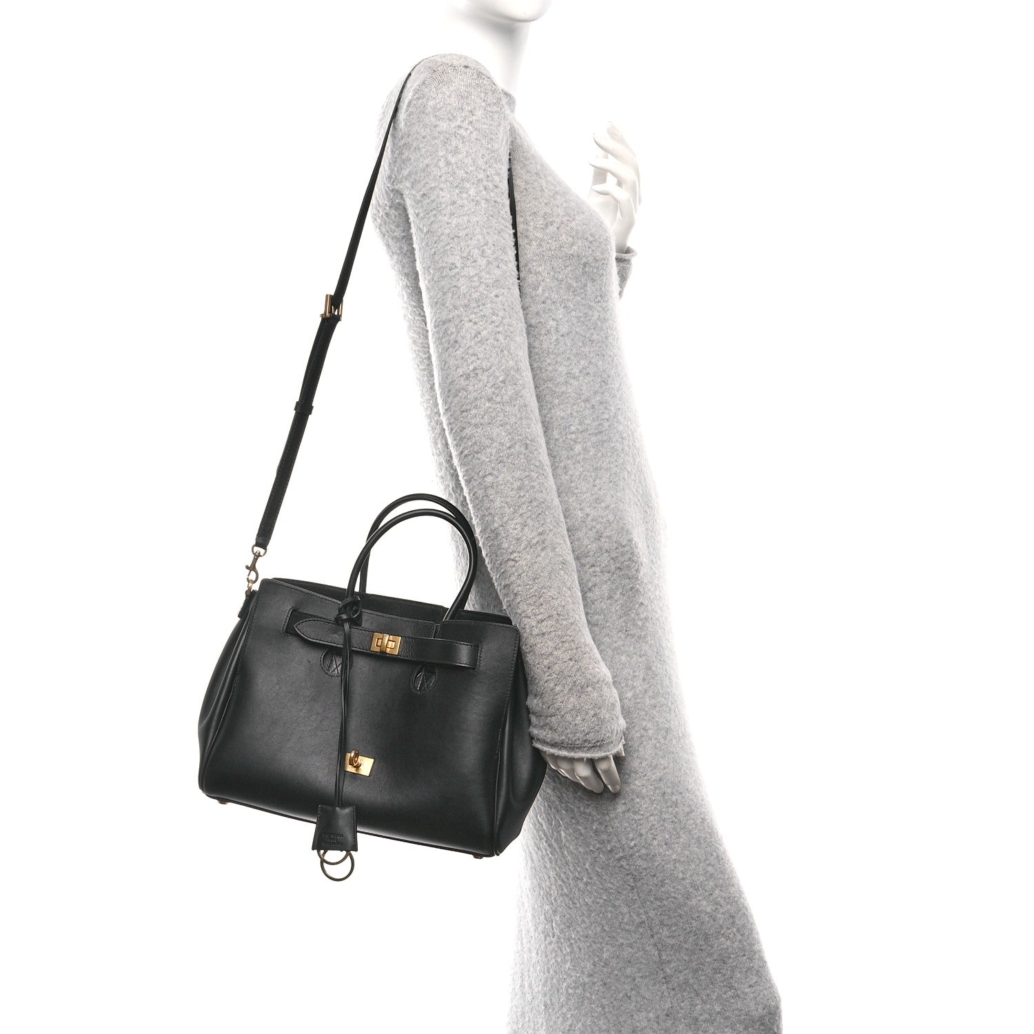 Smooth Calfskin Small Bel Air Carry All Bag Black