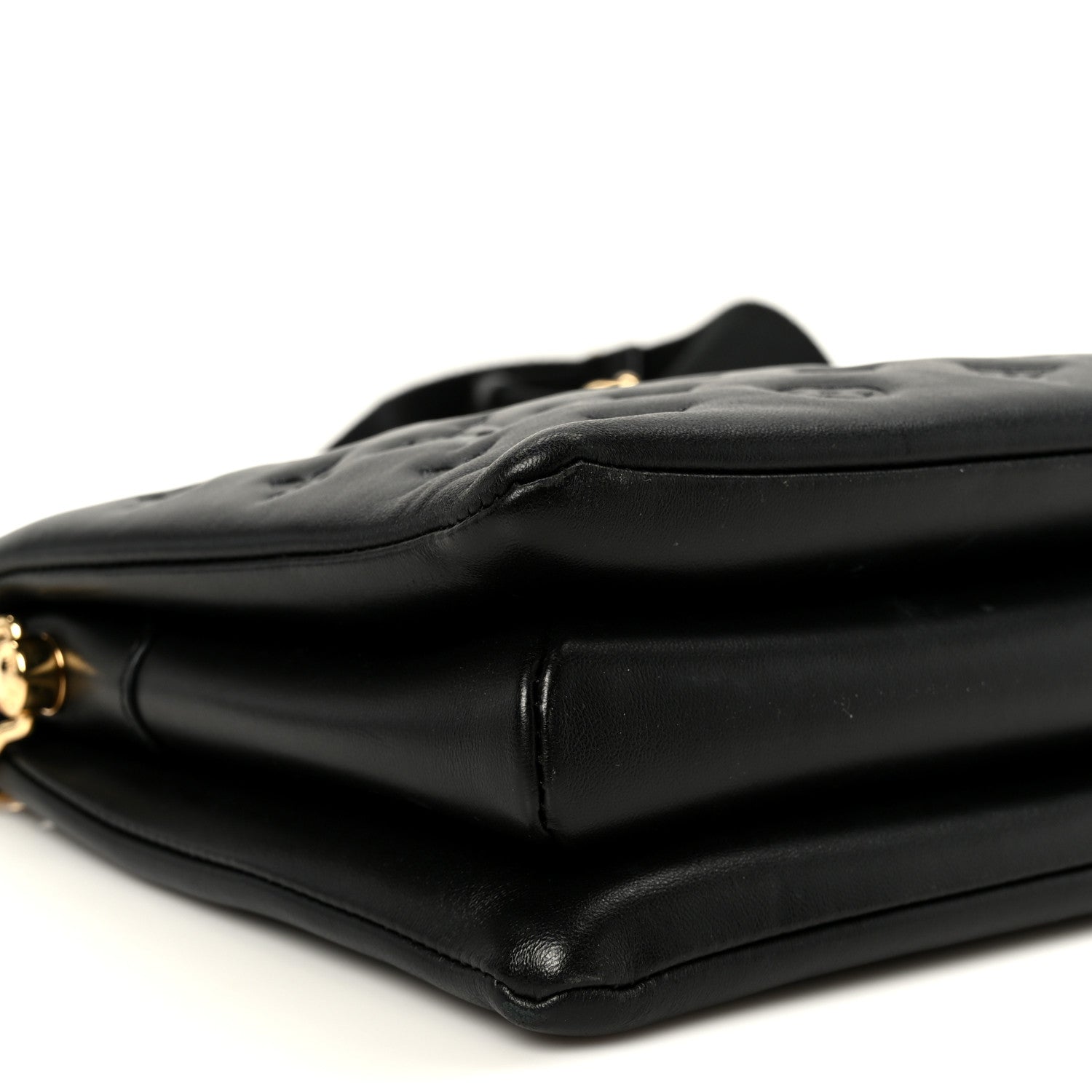 Lambskin Embossed Monogram Coussin PM Black