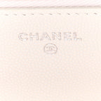 Caviar Quilted Chanel 19 Wallet On Chain WOC White Pink