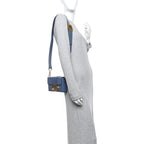 Box Calfskin 30 Montaigne Box Bag Blue
