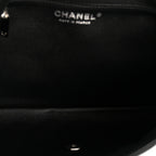 Lambskin Quilted Flap Clutch Black