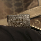 Satin Monogram Medium Abbey Shoulder Bag Bronze