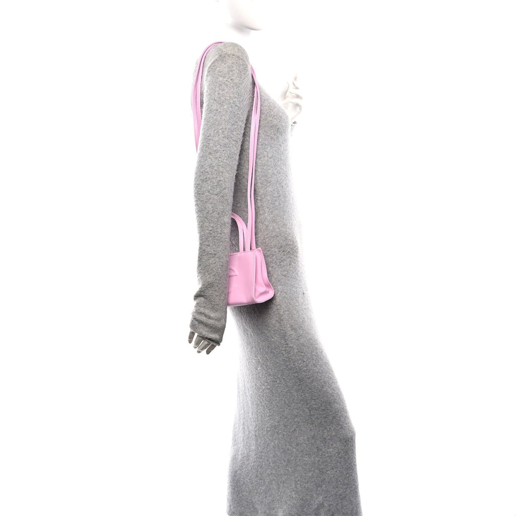 Vegan Leather Small Shopping Bag Bubblegum
