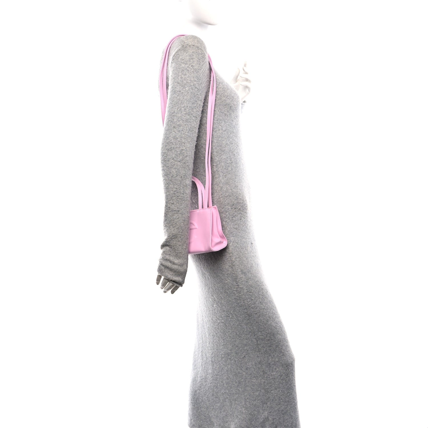 Vegan Leather Small Shopping Bag Bubblegum