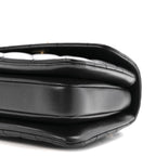 Lambskin Crystal Quilted Mini Trendy CC Dual Handle Flap Bag Black