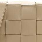 Lambskin Maxi Intrecciato Cassette Camera Bag Travertine