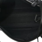 Cotton Canvas Calfskin Logo Print Navy Cabas XS Black White