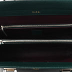 Grainy Calfskin Medium Zumi Top Handle Bag Vintage Green