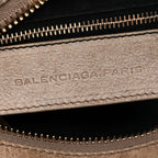 Agneau Giant 12 Rose Gold Hardware Work Gris Poivre
