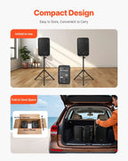 2 X 8 in Speakers Portable PA System 300W Mixer Bluetooth Mic for DJ Party