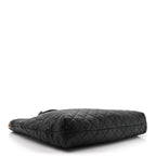 Lambskin Quilted Maxi Icare Shopping Tote Black