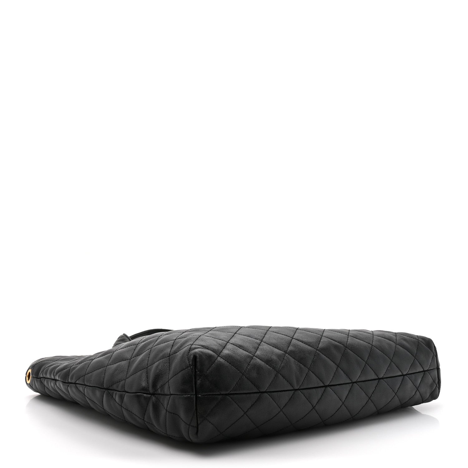 Lambskin Quilted Maxi Icare Shopping Tote Black