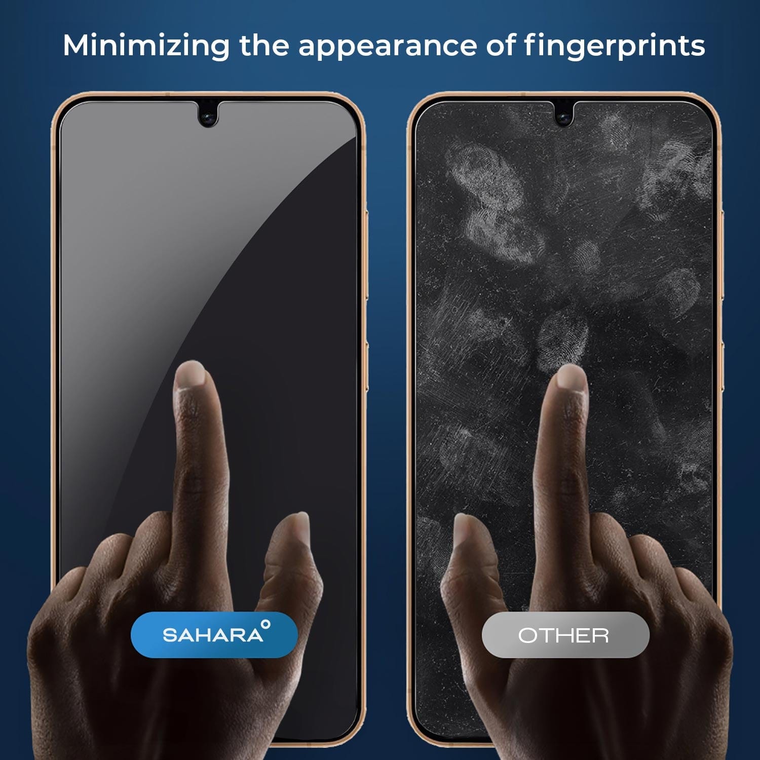 SAHARA - ZeroDamage Ultra-Strong Tempered Glass Screen Protector (2-Pack) - Samsung Galaxy S24