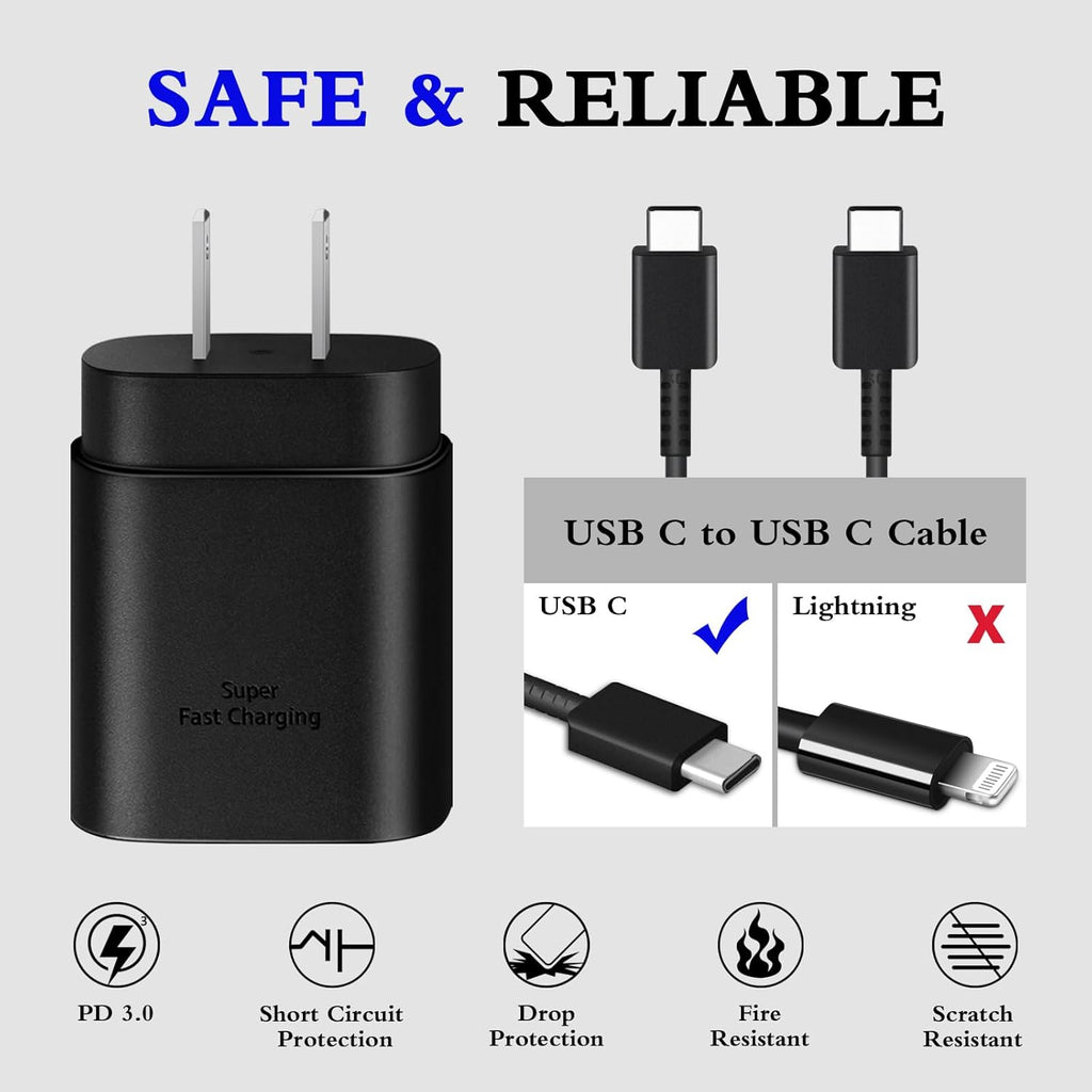 Entronix Wall Charger Combo - 2-Pack USB-C Charging Adapter for iPhone, Galaxy, More