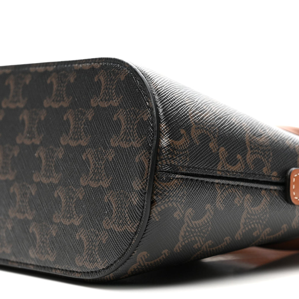 Canvas Calfskin Triomphe Teen Honorine Bag Tan