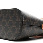 Canvas Calfskin Triomphe Teen Honorine Bag Tan