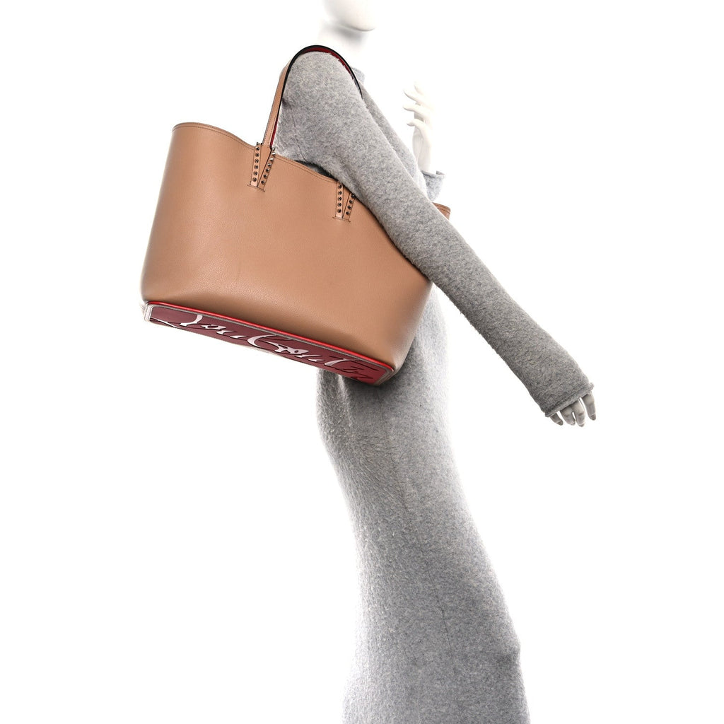 Calfskin Spikes East West Cabata Tote Nude