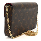 Monogram Pochette Felicie Chain Wallet Fuchsia
