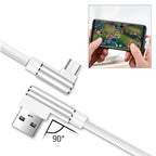 Reiko 3.3Ft Nylon Braided Material Micro Usb 2.0 Data Cable In White