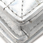 Iridescent Metallic Lambskin Cannage Mini My Dior Bag Silver