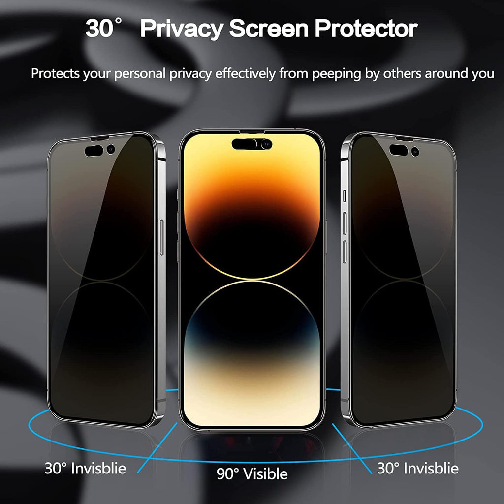 SAHARA - ZeroDamage Ultra-Strong+ Tempered Privacy Glass Screen Protector (2-Pack) - iPhone 15 Plus