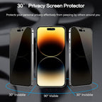 SAHARA - ZeroDamage Ultra-Strong+ Tempered Privacy Glass Screen Protector (2-Pack) - iPhone 15 Plus