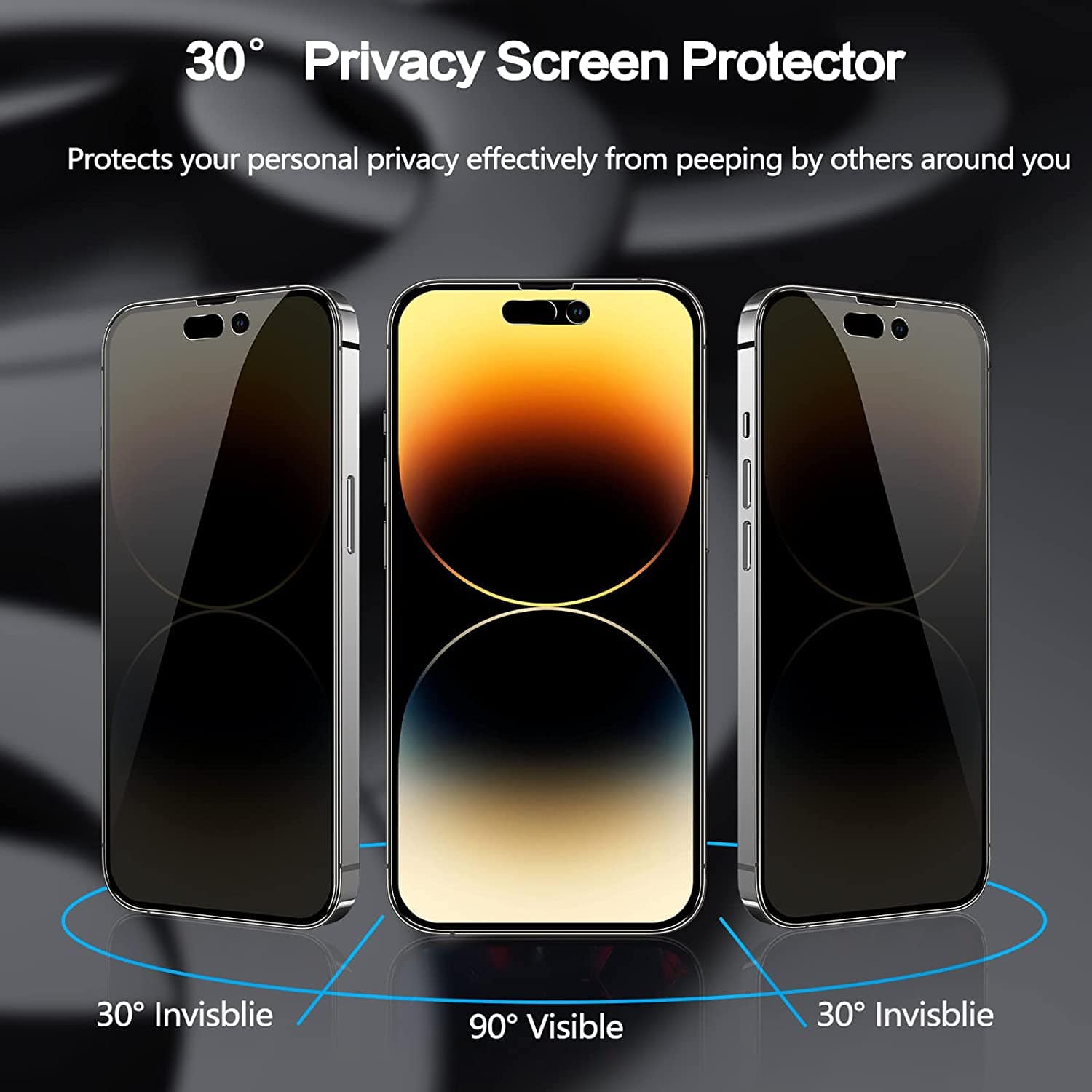 SAHARA - ZeroDamage Ultra-Strong+ Tempered Privacy Glass Screen Protector (2-Pack) - iPhone 15 Plus