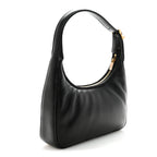 Plunged Lambskin Calypso Mini Hobo Black