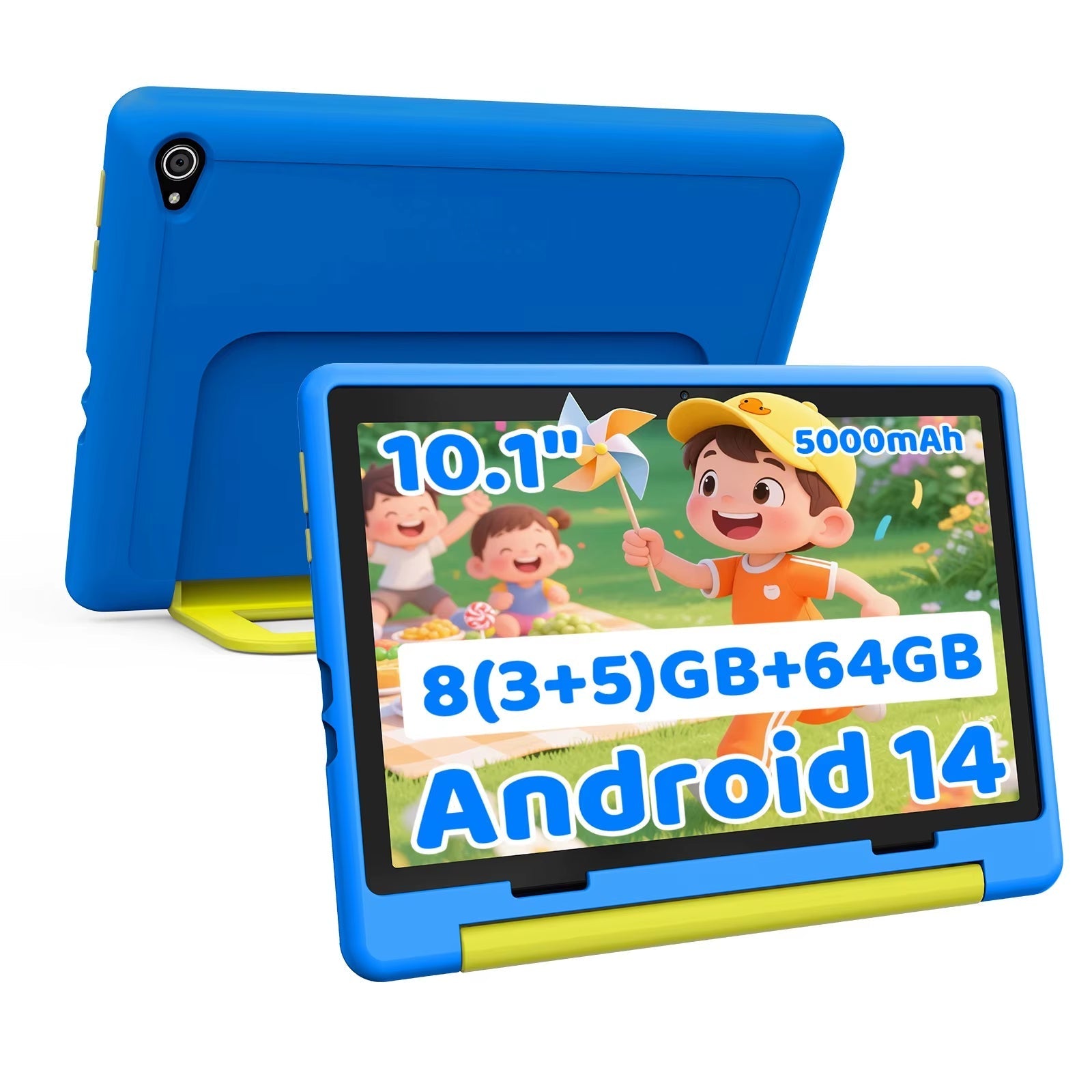 KT1016 10.1-Inch Kid Tablet - Android 14, Quad-Core, 8GB RAM, 64GB ROM, 1TB Expandable Storage, WiFi, Bluetooth - Ideal Children's Gift and Educational Device