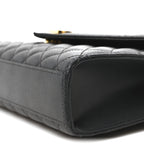 Grain De Poudre Textured Mixed Matelasse Triquilt Medium Monogram Satchel Dark Smog
