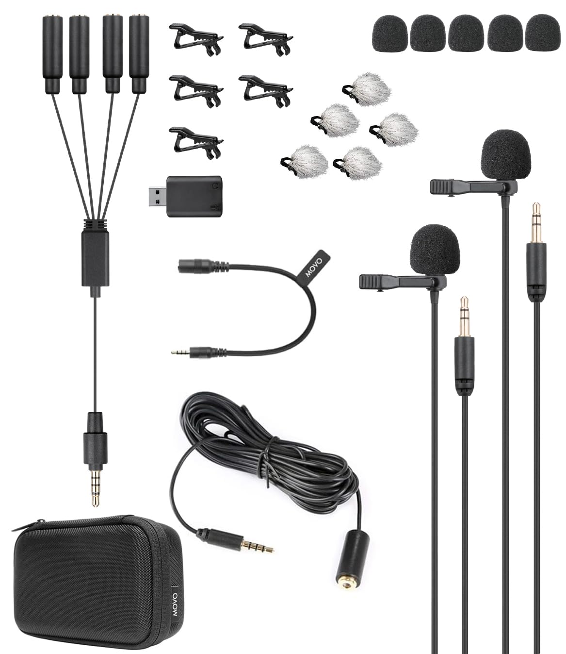 Movo VersaLav-V2 Lav Universal Mic Set