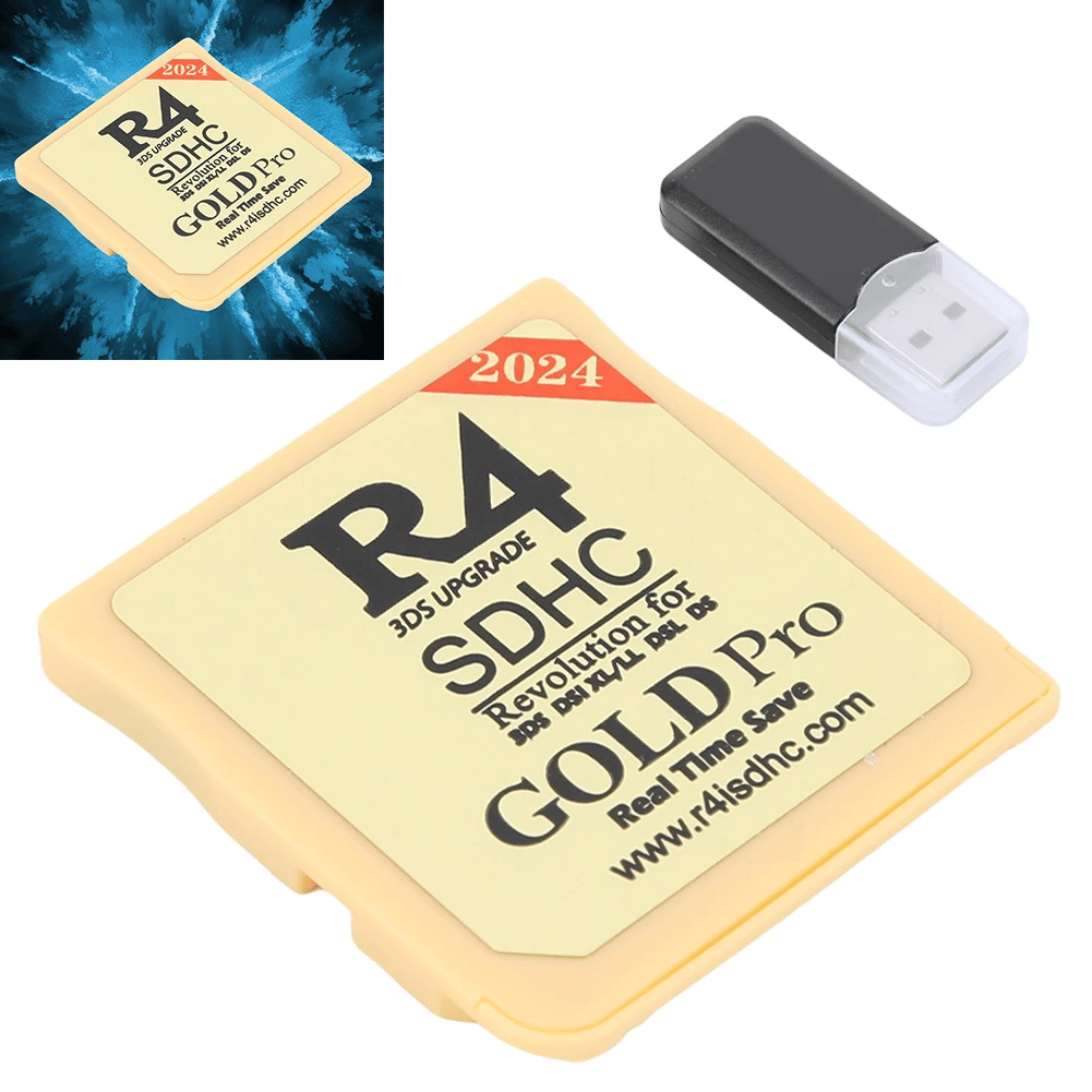 Version R4 Gold Pro SDHC R4i For DS/3DS/2DS Revolution Cartridge + USB