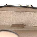 GG Supreme Monogram Textured Dollar Calfskin Mini Horsebit 1955 Shoulder Bag Beige Mystic White Oatmeal