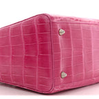 Alligator Medium Lady Dior Pink