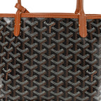 Goyardine Reversible Mini Anjou Black Gold