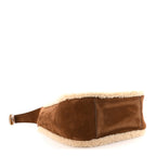 Suede Shearling Small Le 5 A 7 Soft Hobo Dark Sigaro Natural Beige