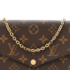 Monogram Pochette Felicie Chain Wallet Fuchsia