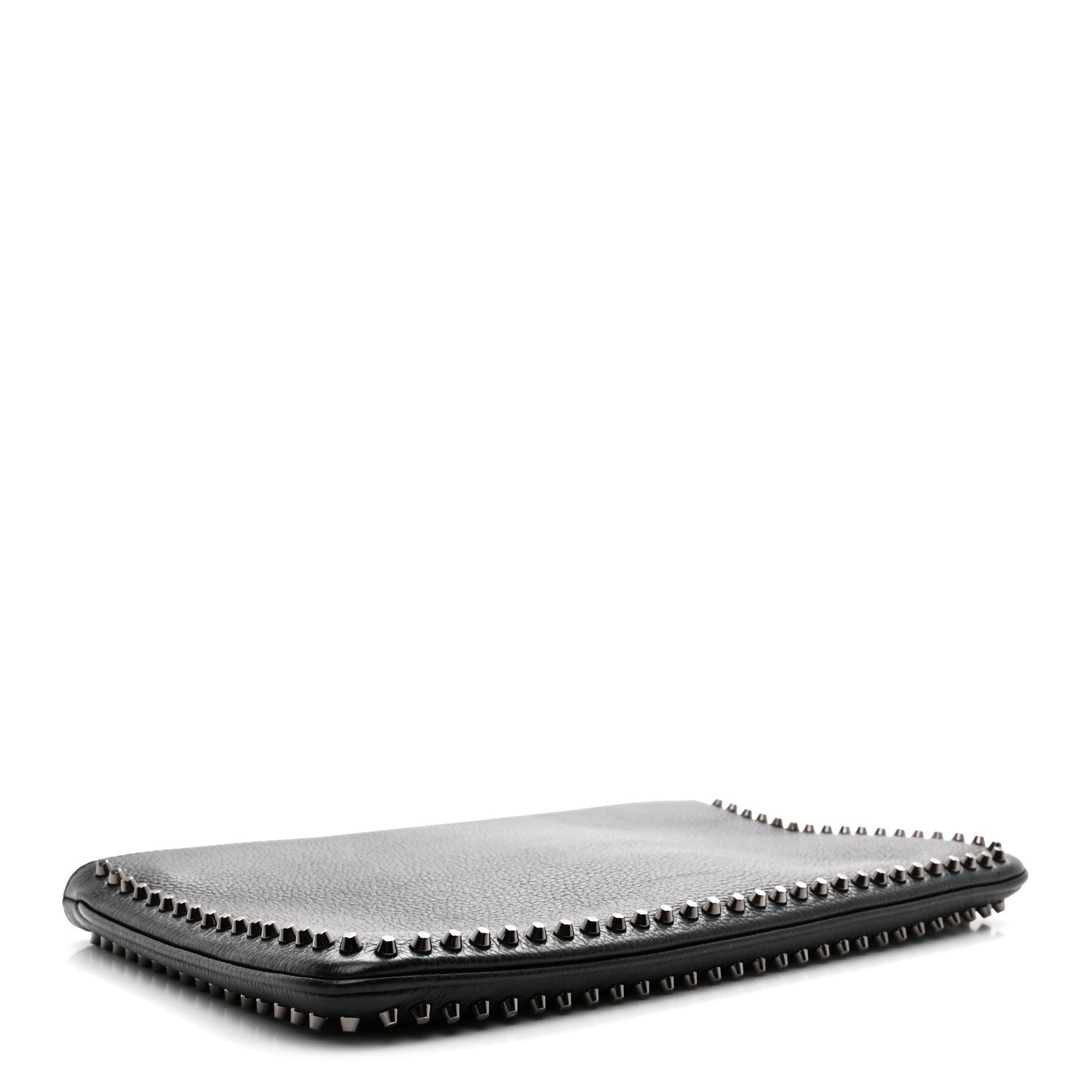 Calfskin Studded Loubiposh Clutch Black