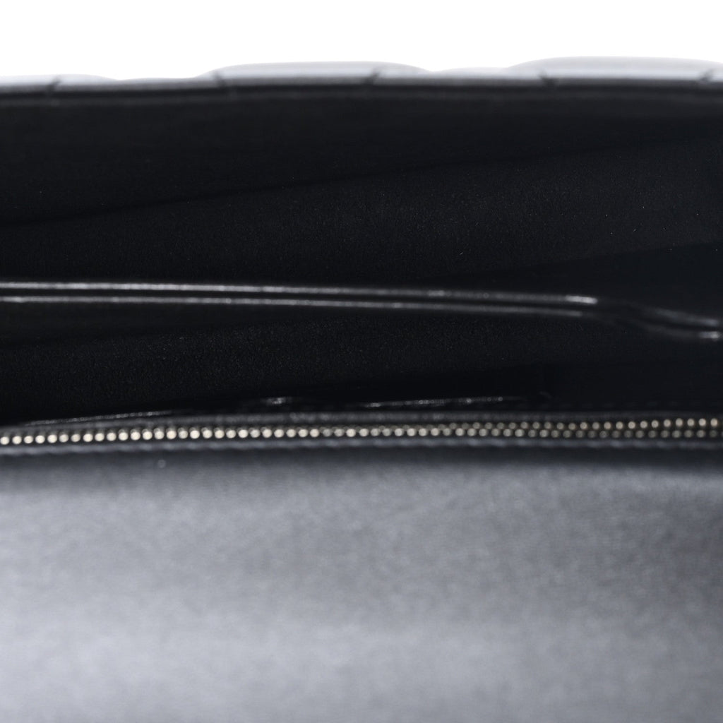Calfskin Quilted Graffiti Knuckle Shoulder Bag Black