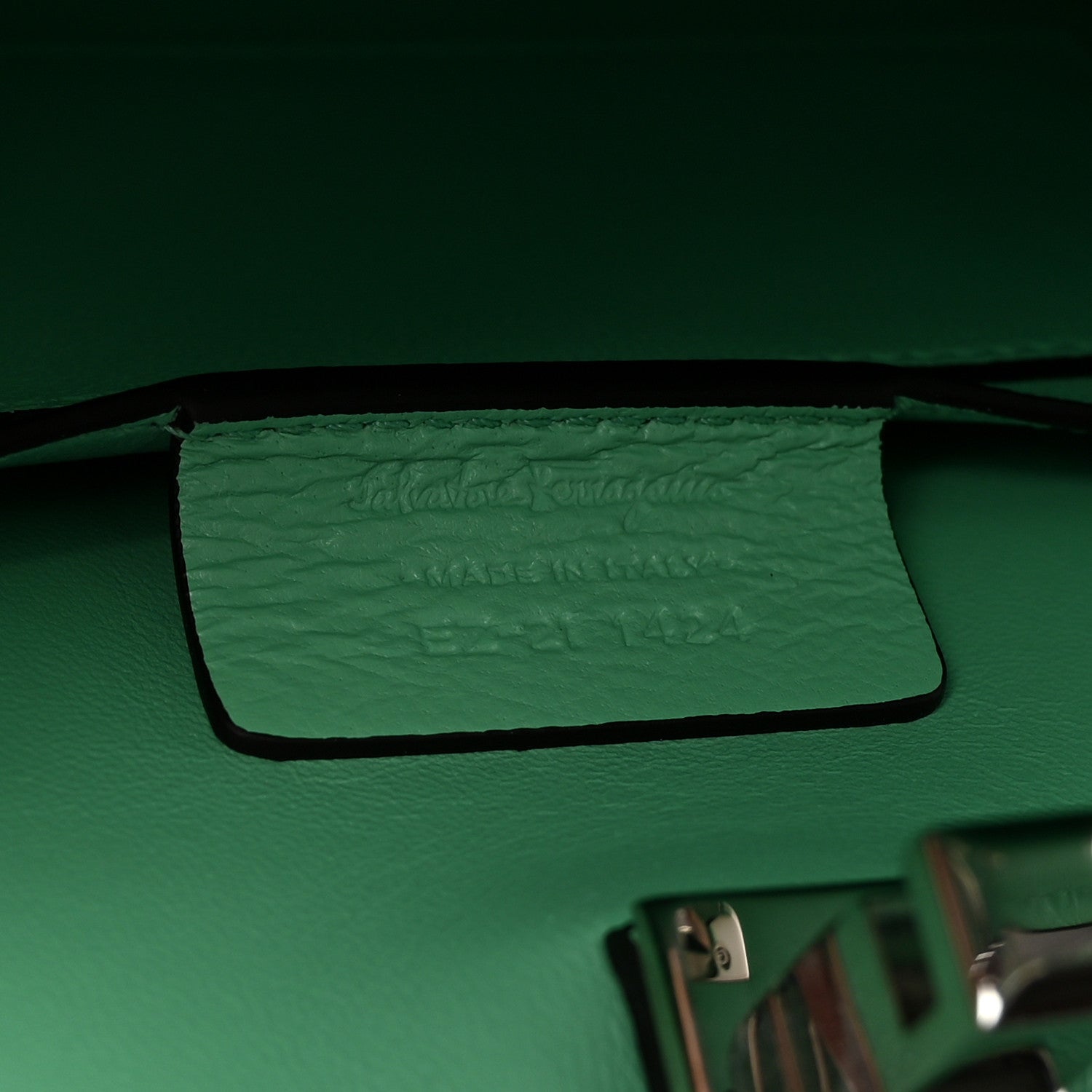 Hammered Calfskin Small The Studio Box Bag Fresh Mint