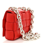 Lambskin Maxi Intreccio Padded Chain Cassette Crossbody Bag Nail Polish