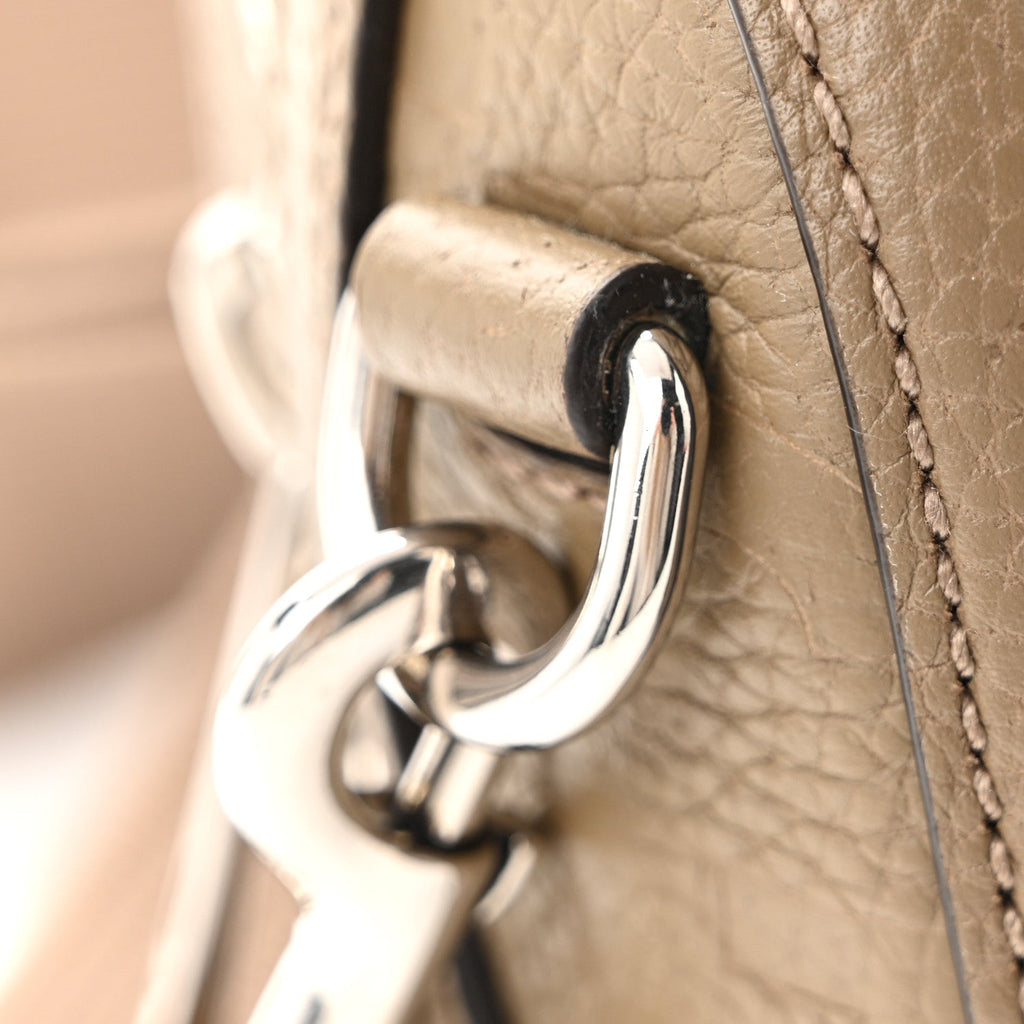 Piuma Calfskin Jumbo GG Embossed Mini Duffle Bag Good Taupe
