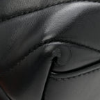 Calfskin Y Quilted Monogram Toy Loulou Crossbody Bag Black