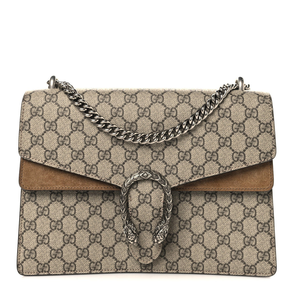 GG Supreme Monogram Medium Dionysus Shoulder Bag Taupe