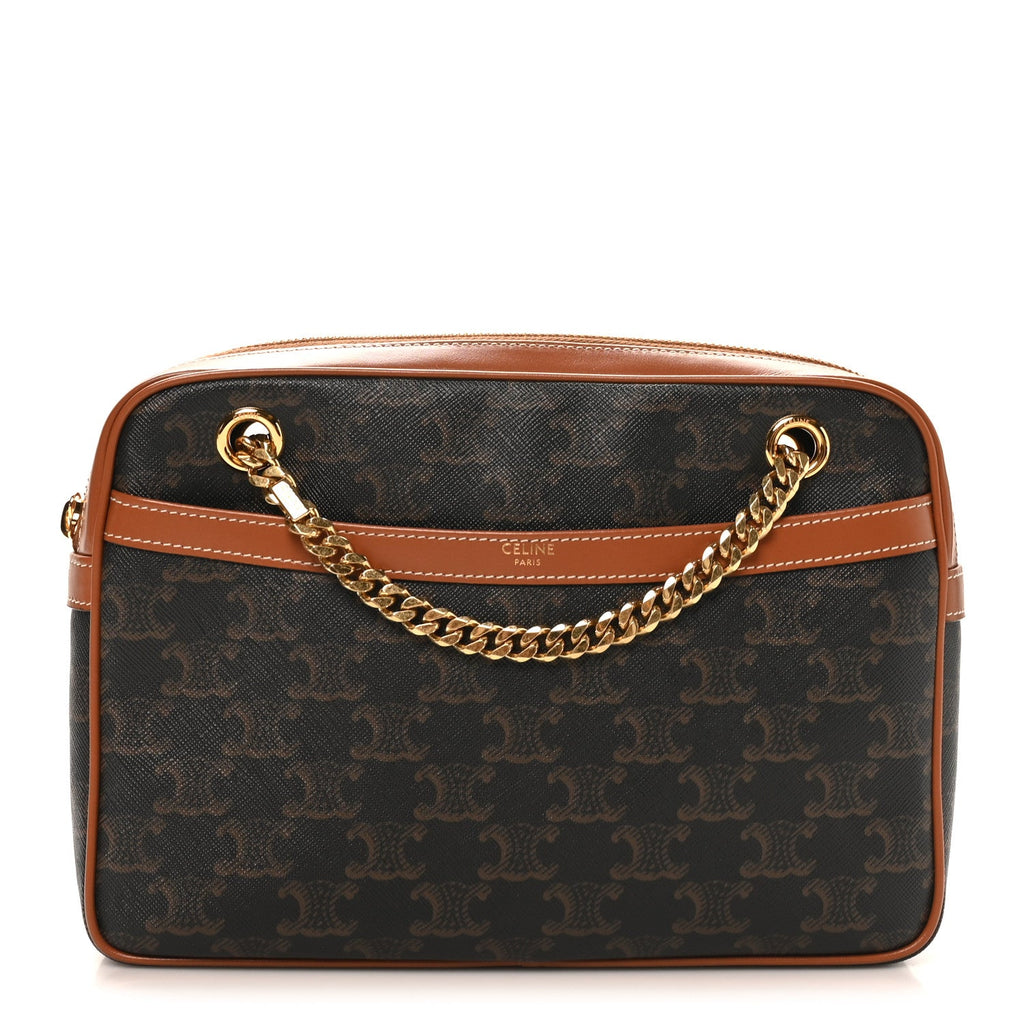 Triomphe Canvas Calfskin Medium Patapans Tan