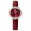 Swarovski Crystal Flower Ladies Red Watch