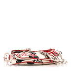 Canvas Hardcore Pierced Saddle Bag White Red Black