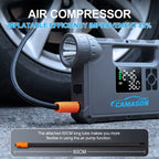 5-in-1 Portable Car Jump Starter with Air Compressor, Flashlight, Power Bank, and Battery Booster